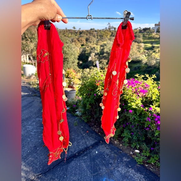 Belly Dance Costume new hand made Bra, trousers, 2 arm sleeves, hat& crop top - Picture 15 of 16